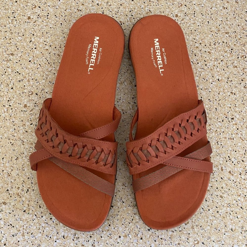 NWOT Merrell Around Town Slide Slide Redwood Sandal US Women Size 8 - Picture 9 of 10